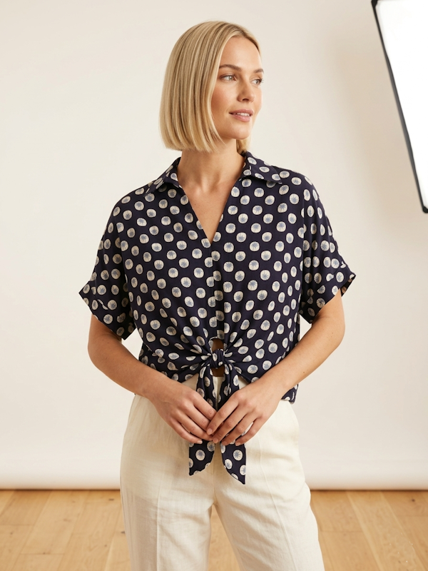 Cassie Top in Navy