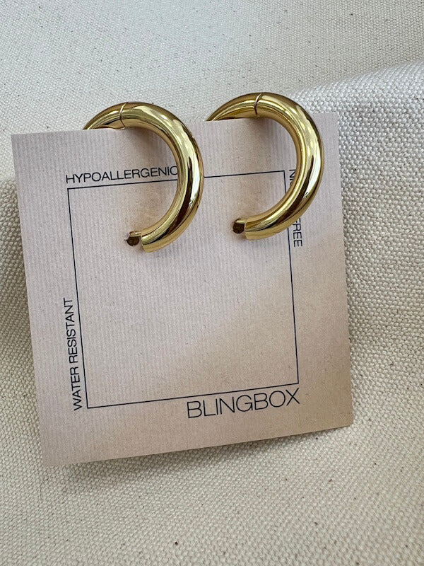 Class Hoops in Gold
