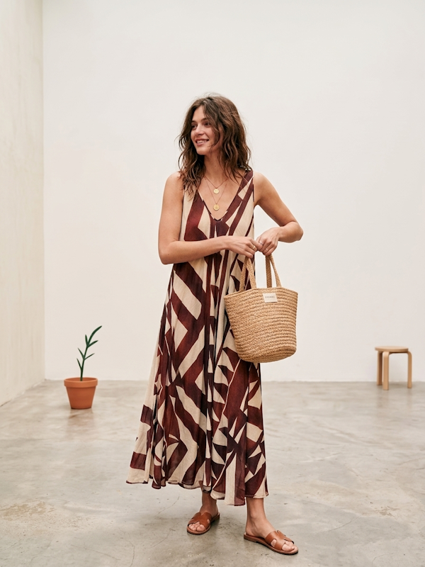 Carlin Dress in Grape