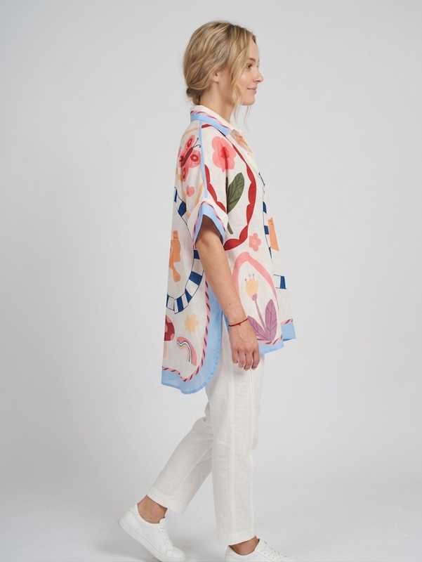 Art Print Wide Shirt