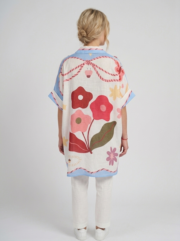 Art Print Wide Shirt