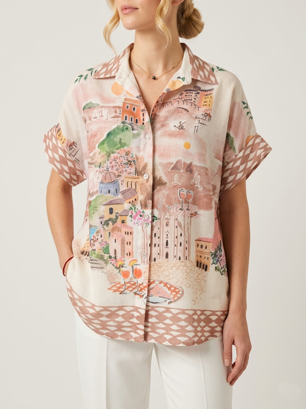Riviera Print Wide Shirt