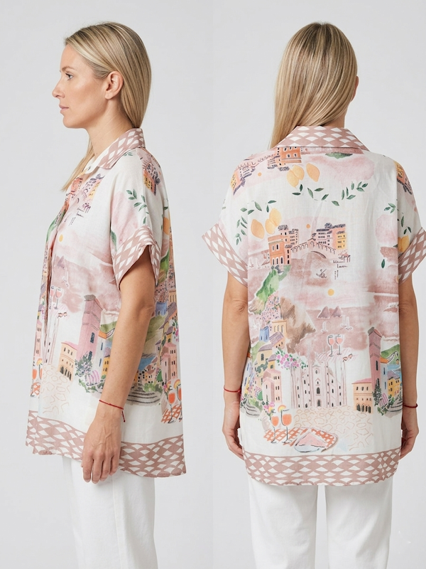 Riviera Print Wide Shirt