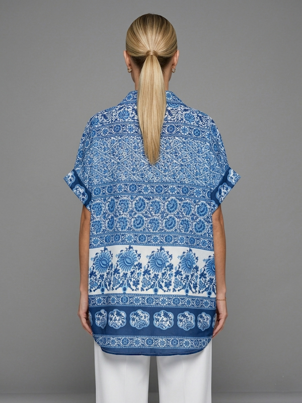 Grecia Print Wide Shirt