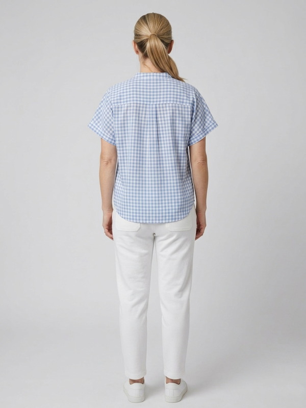 Gingham Shirt in Light Blue