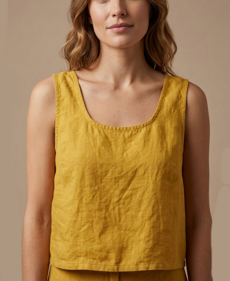 Linen Top in Sunflower