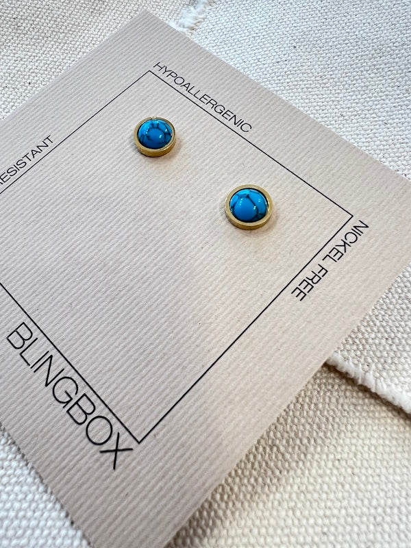 The Aqua Stone Earrings