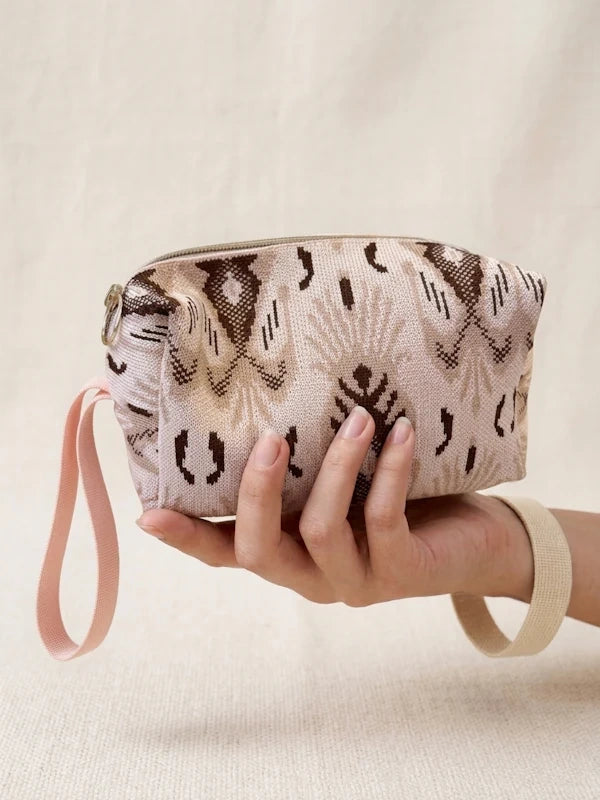 Ikat Mini Pouch in Pink