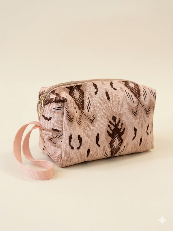 Ikat Mini Pouch in Pink