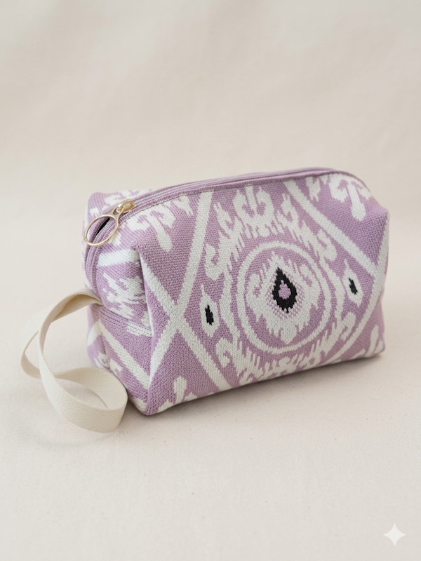 Ikat Mini Pouch in Lilac