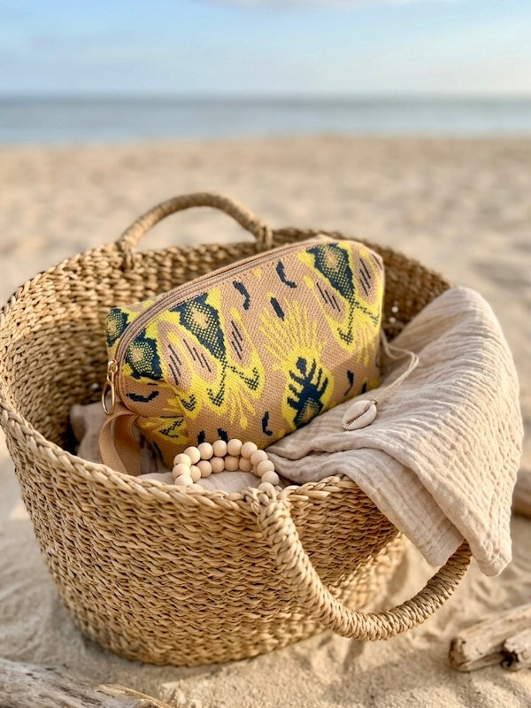 Ikat Mini Pouch in Yellow