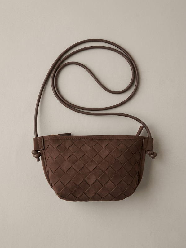 Mini Criss Cross Bag in Chocolate