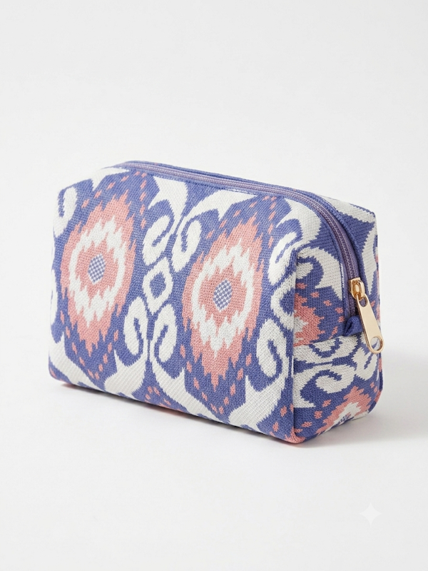 Ikat Mini Pouch in Purple