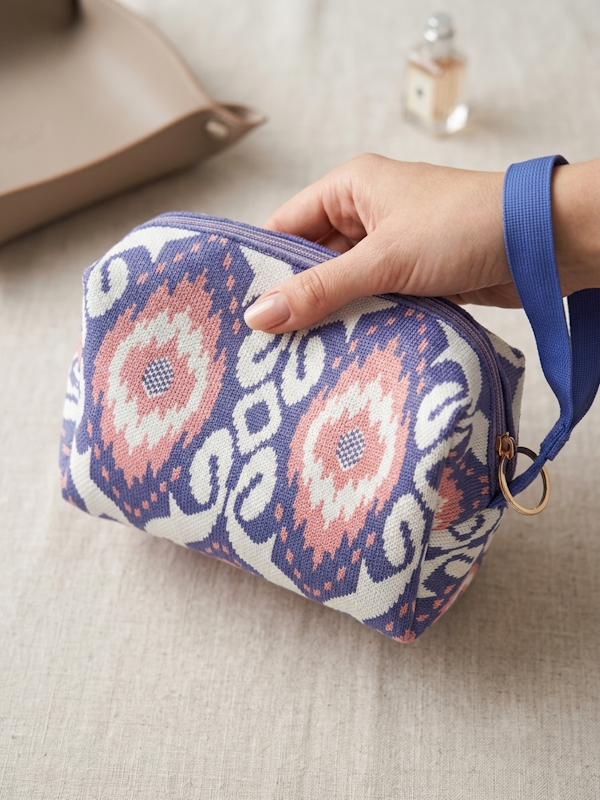 Ikat Mini Pouch in Purple