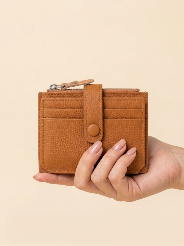 Mini Purse in Camel Leather