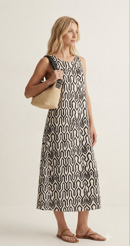 Venia Dress in Navy