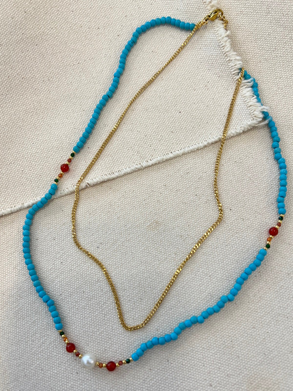 Double Turquoise Charms