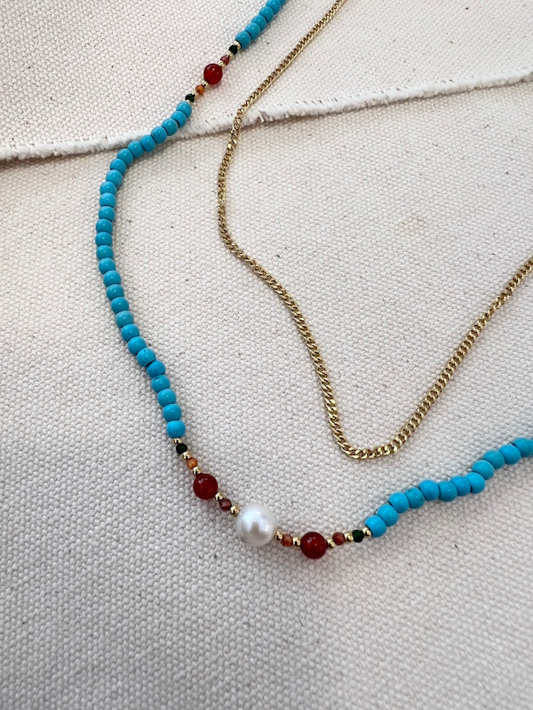 Double Turquoise Charms