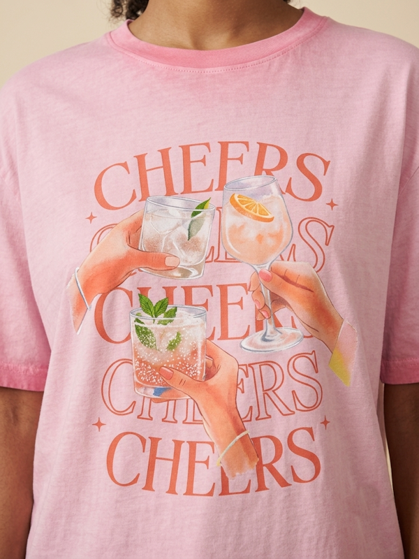 Cheers in Pink T-shirt