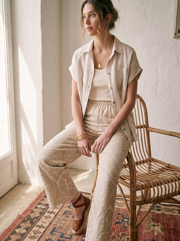 Linen Shirt in Sand