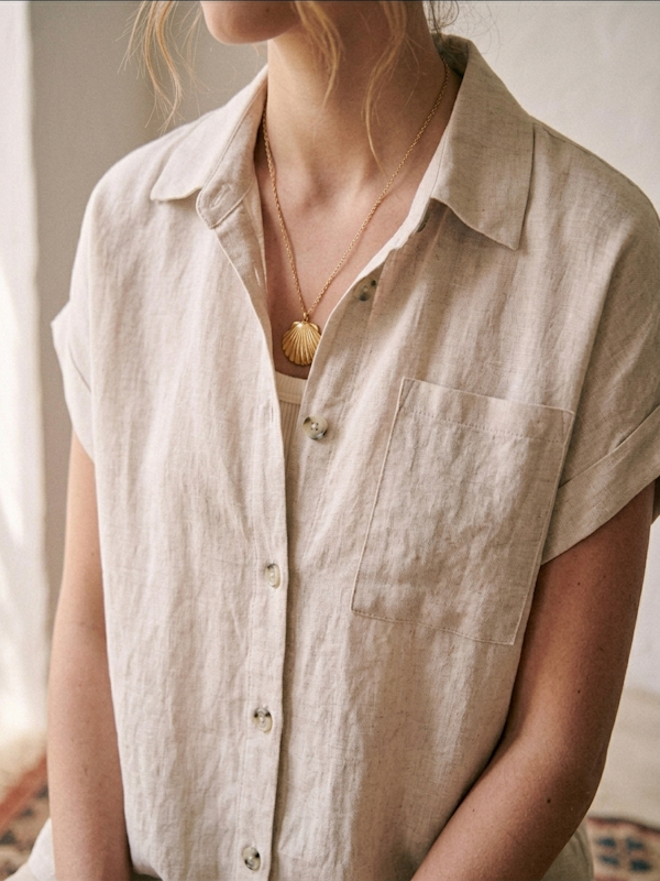 Linen Shirt in Sand