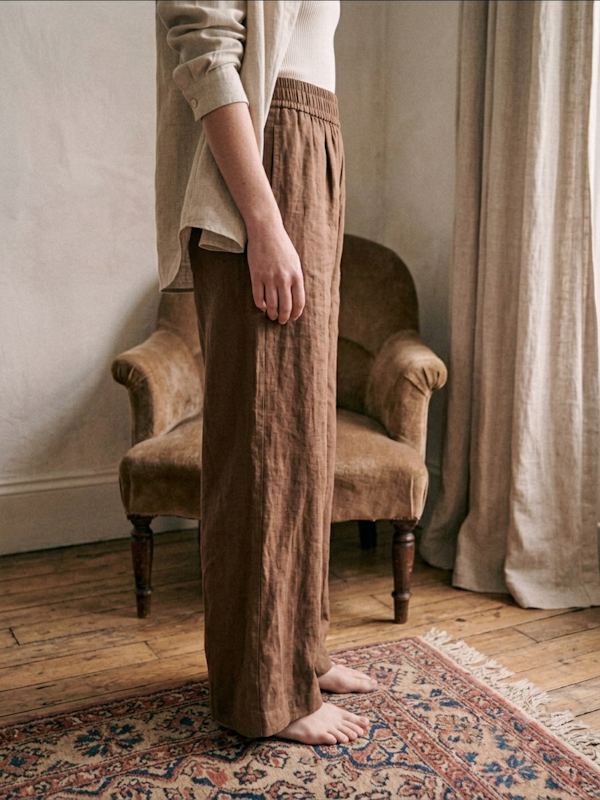 Denna Wide Leg Pants in Mocca