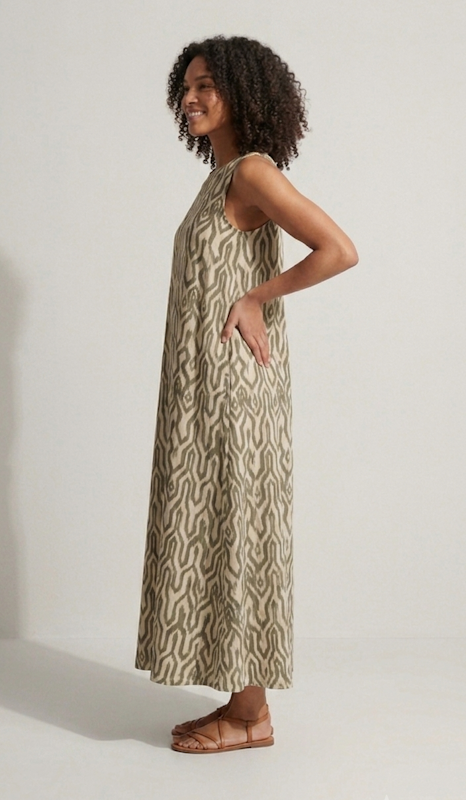 Venia Dress in Khaki