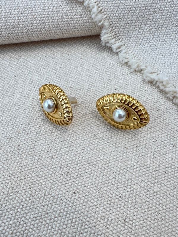 The Eye + Pearl Earrings