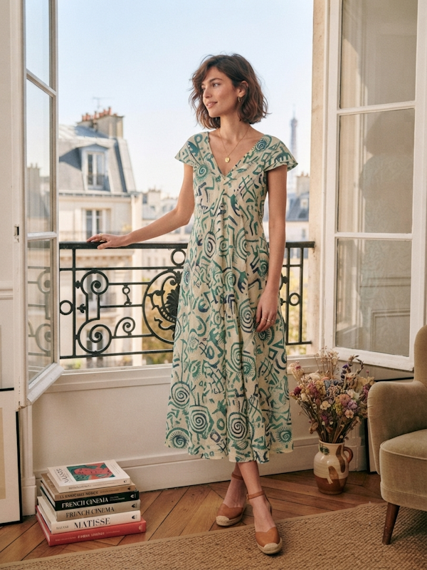 Sea Bells Kaftan Dress