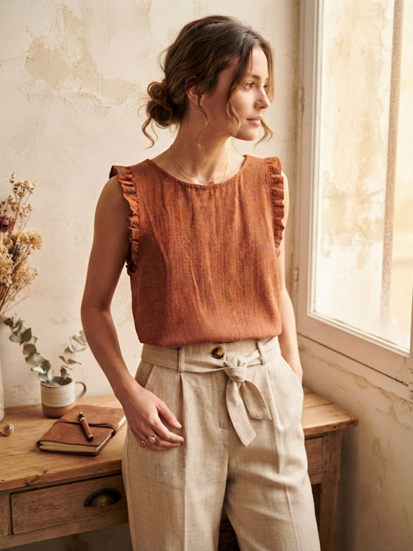 Volan Top in Brick