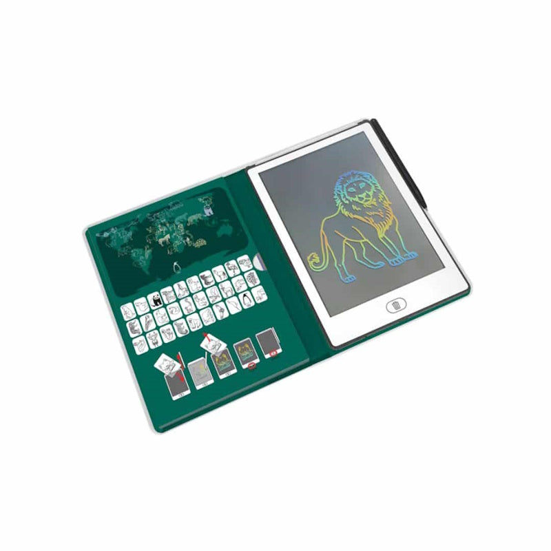 KIDYWOLF Tablet ζωγραφικής με οθόνη LCD (30 κάρτες)- Animals around the world