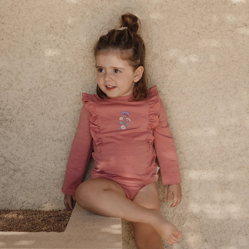 Little Dutch Μπλουζάκι μακρυμάνικο με προστασία UV Dreamy Pink Sparkle