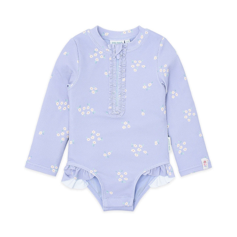 Little Dutch Ολόσωμο μακρυμάνικο μαγιό με βολάν Dreamy Lavender