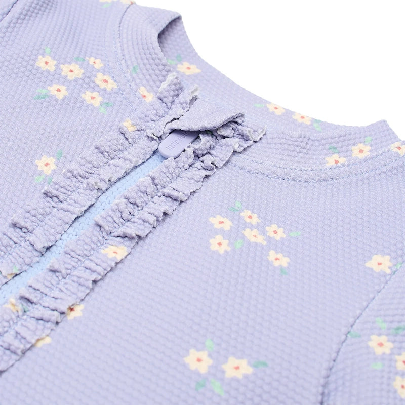 Little Dutch Ολόσωμο μακρυμάνικο μαγιό με βολάν Dreamy Lavender
