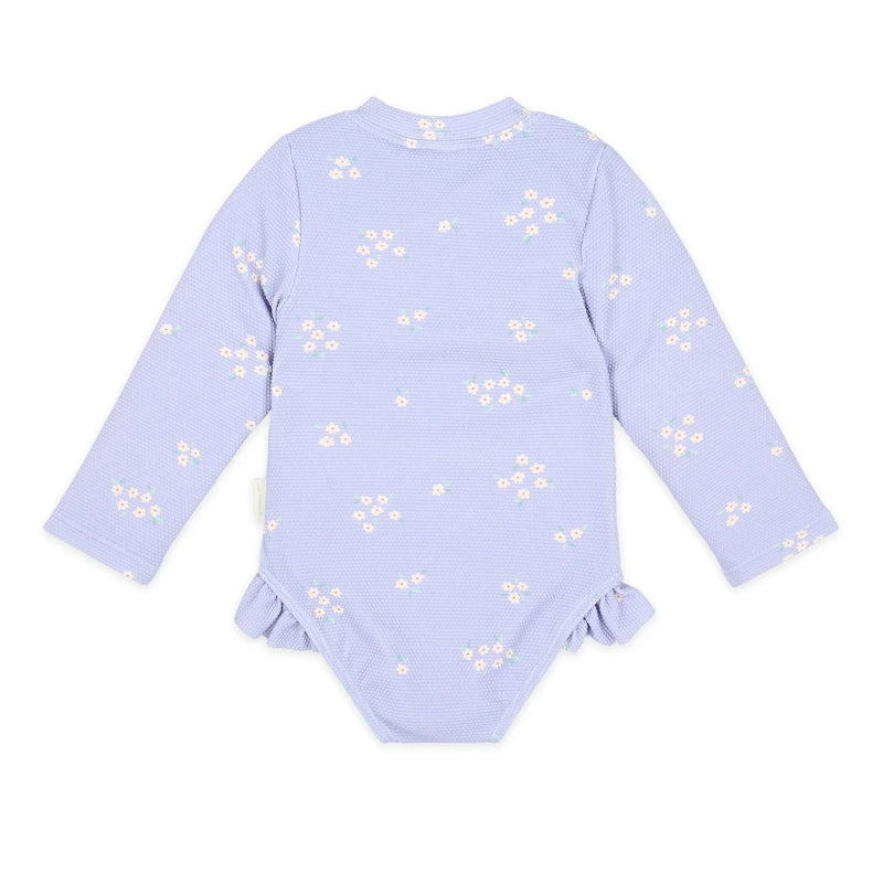 Little Dutch Ολόσωμο μακρυμάνικο μαγιό με βολάν Dreamy Lavender
