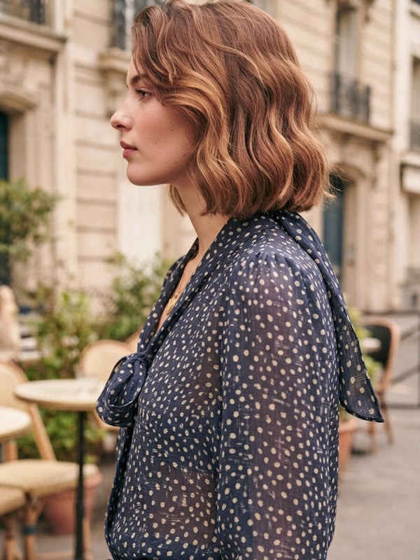 Polka Shirt in Blue