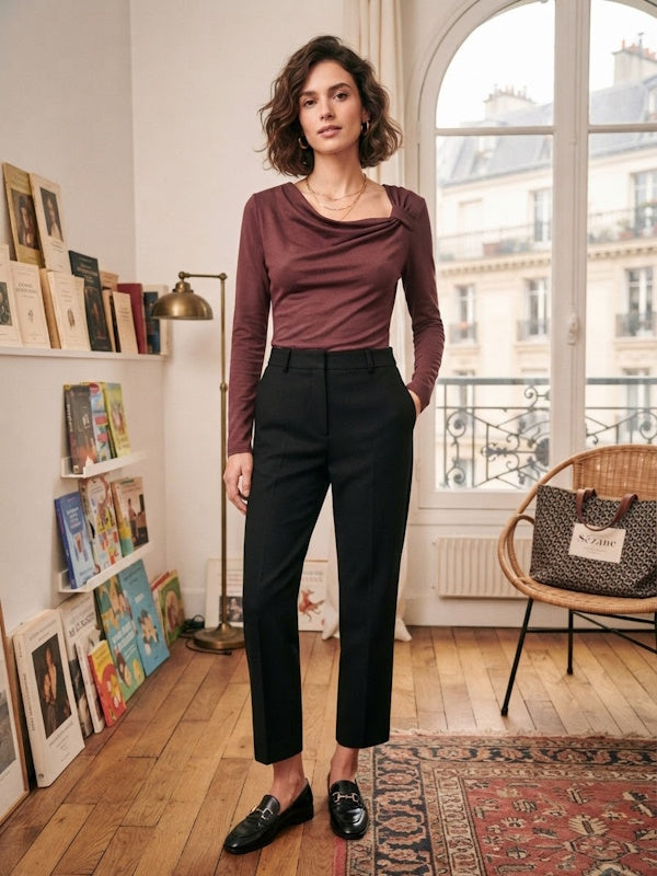Shania Top in Wine