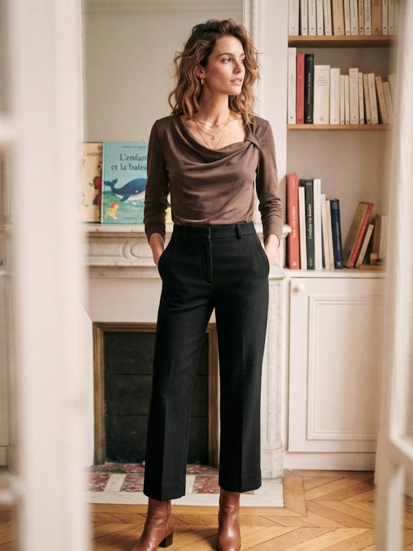 Shania Top in Brown