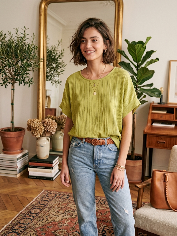 Irma Top in Lime