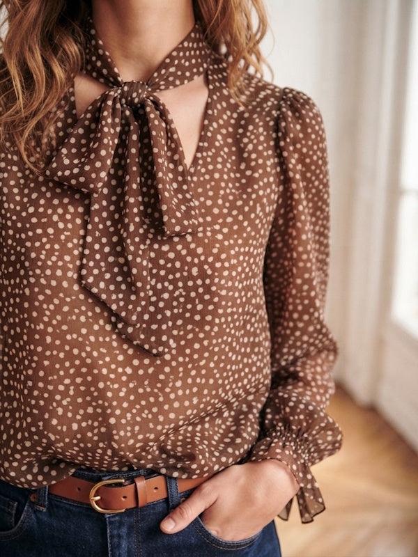 Polka Shirt in Brown