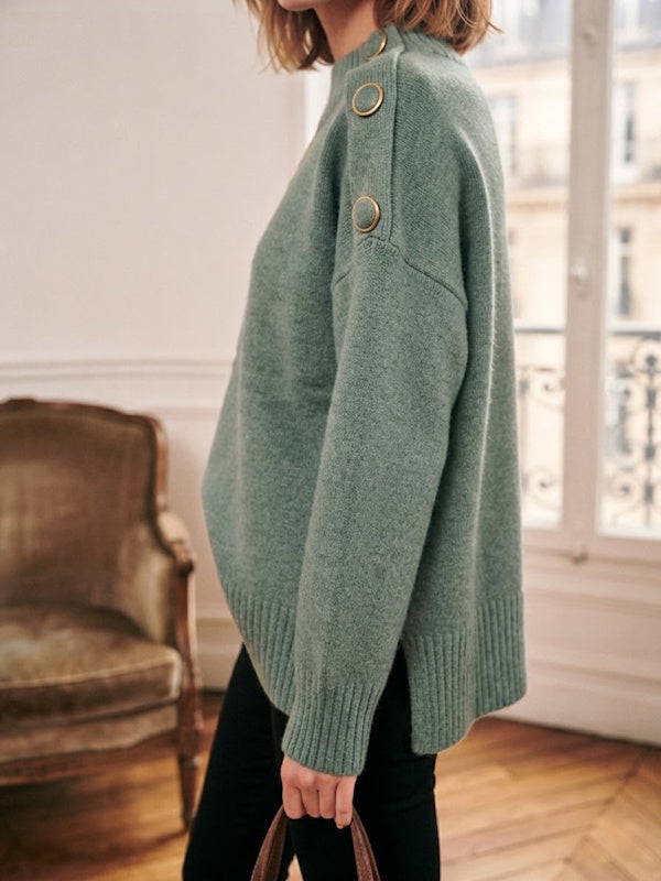 Button up Knit in Mint