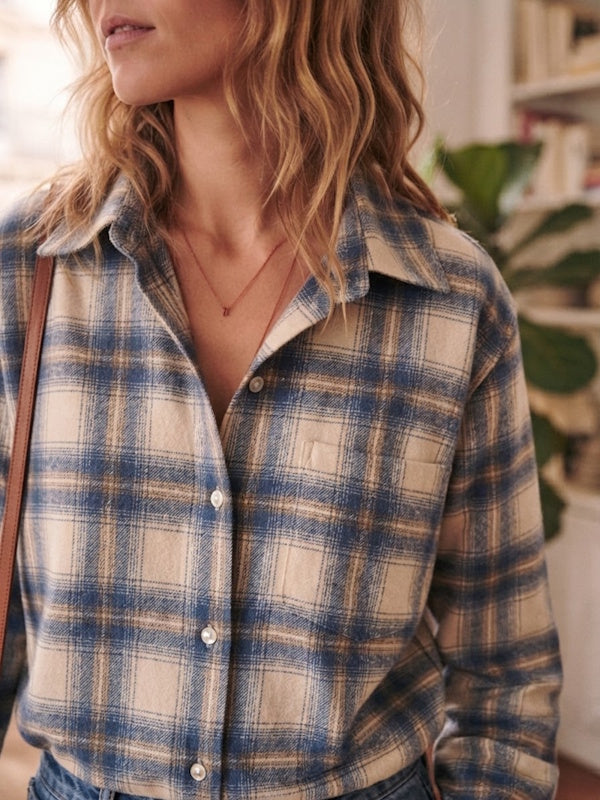 Checkers Shirt Light Blue