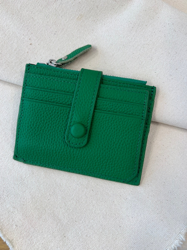 Mini Purse in Green Leather