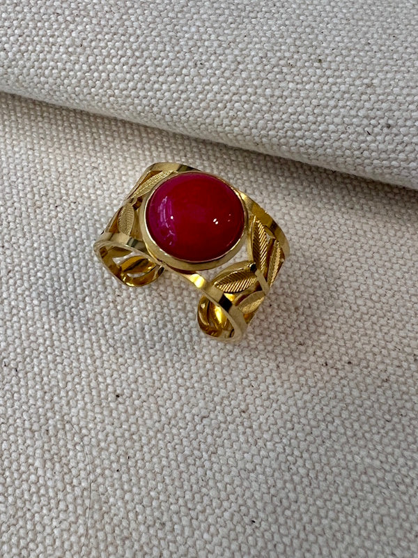 Blingbox The Vin Ring in Red Stone