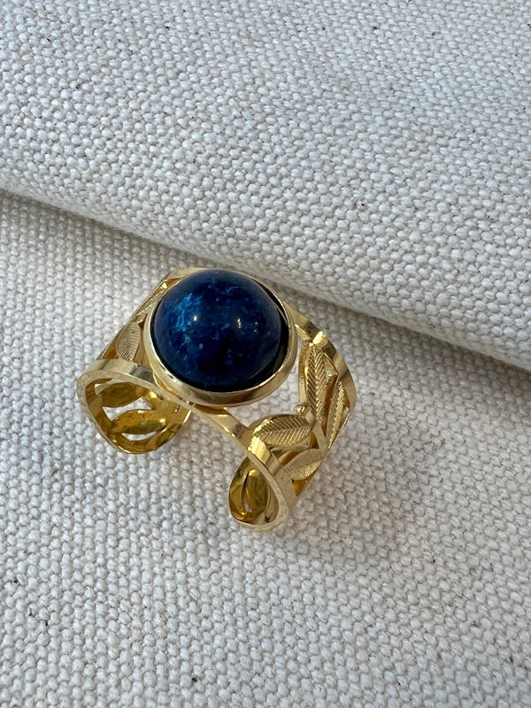Blingbox The Vin Ring in Blue Stone