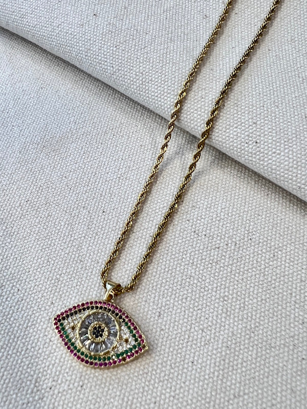 Eyelet Crystal Charm