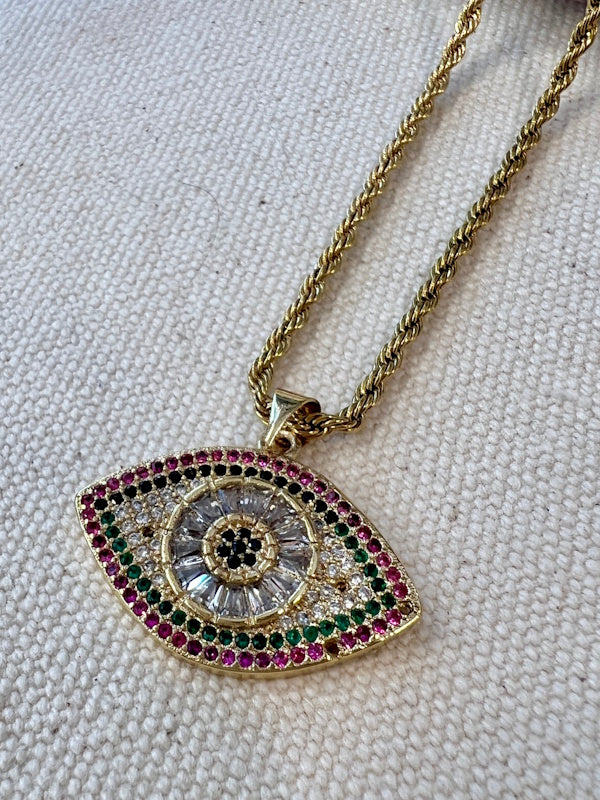 Eyelet Crystal Charm