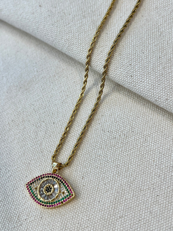Eyelet Crystal Charm