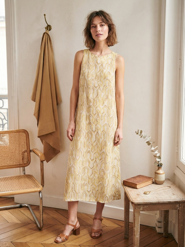 Venia Dress in Butter