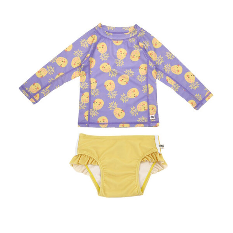 Zoocchini Σετ UV Μαγιώ και Μπλούζα Pineapple